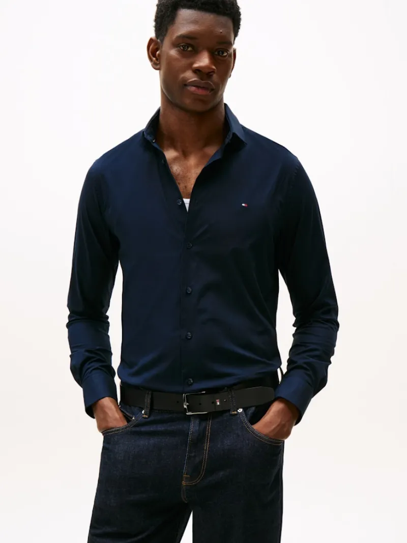 Tommy Hilfiger Hemden|Big Boys*CL - FLEX POPLIN SF SHIRT desert sky