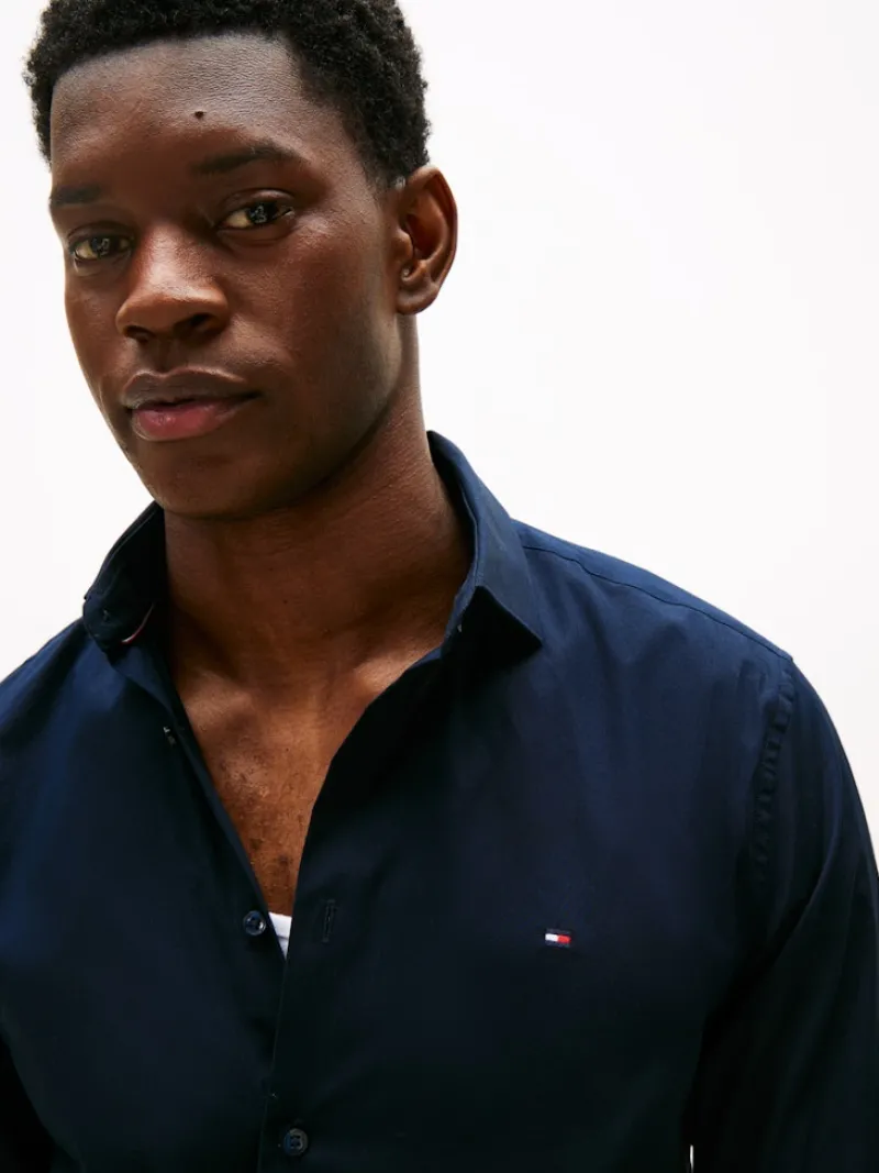 Tommy Hilfiger Hemden|Big Boys*CL - FLEX POPLIN SF SHIRT desert sky