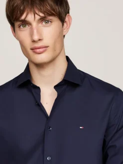 Tommy Hilfiger Hemden|Big Boys*CL - FLEX POPLIN SF SHIRT Navy Blazer