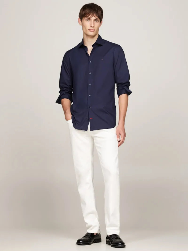 Tommy Hilfiger Hemden|Big Boys*CL - FLEX POPLIN SF SHIRT Navy Blazer