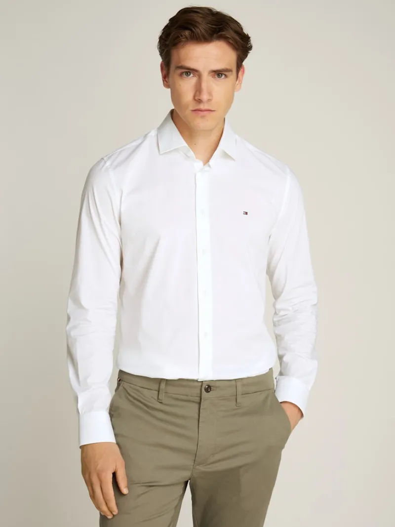 Tommy Hilfiger Hemden|Big Boys*CL - FLEX POPLIN SF SHIRT Bright White