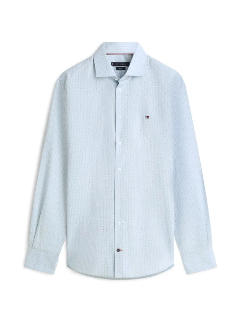 Tommy Hilfiger Big Boys|Hemden*CL - POPLIN MINI PRINT SF SHIRT chambray sky - allover