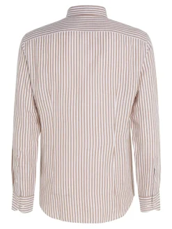 Tommy Hilfiger Hemden|Big Boys*CL W-COTTON LINEN STRIPE SHIRT dark dune - optic white