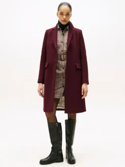 Tommy Hilfiger Jacken*CLASSIC SB WOOL REG COAT deep burgundy