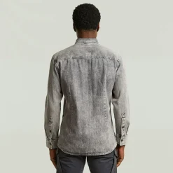 G-star Raw Hemden*Clean slim shirt ls sun faded graphite grey