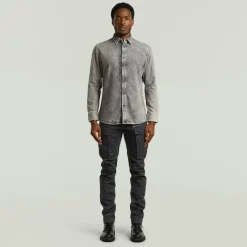 G-star Raw Hemden*Clean slim shirt ls sun faded graphite grey