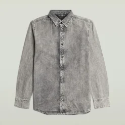 G-star Raw Hemden*Clean slim shirt ls sun faded graphite grey