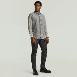 G-star Raw Hemden*Clean slim shirt ls sun faded graphite grey