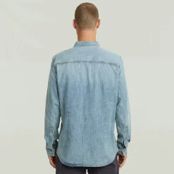 G-star Raw Hemden*Clean slim shirt ls sun faded pacific blue
