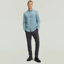 G-star Raw Hemden*Clean slim shirt ls sun faded pacific blue