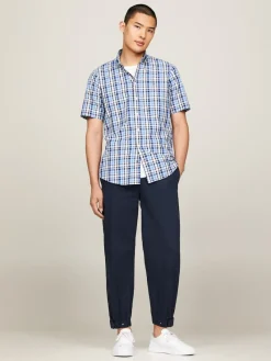 Tommy Hilfiger Hemden|Big Boys*CL-W OXFORD MULTI GINGHAM RF S/S white - misty coast - multi