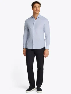 Tommy Hilfiger Big Boys|Hemden*CL-W SMALL PRINT RF SHIRT JHN optic white - verona blue