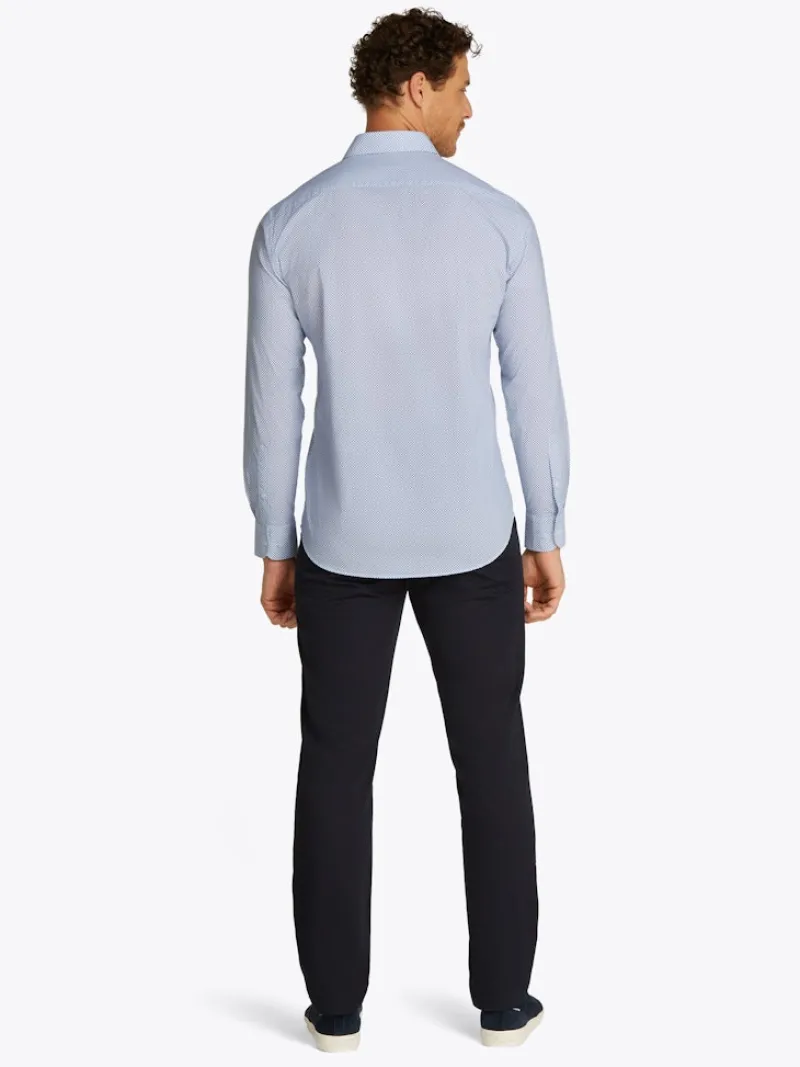 Tommy Hilfiger Big Boys|Hemden*CL-W SMALL PRINT RF SHIRT JHN optic white - verona blue