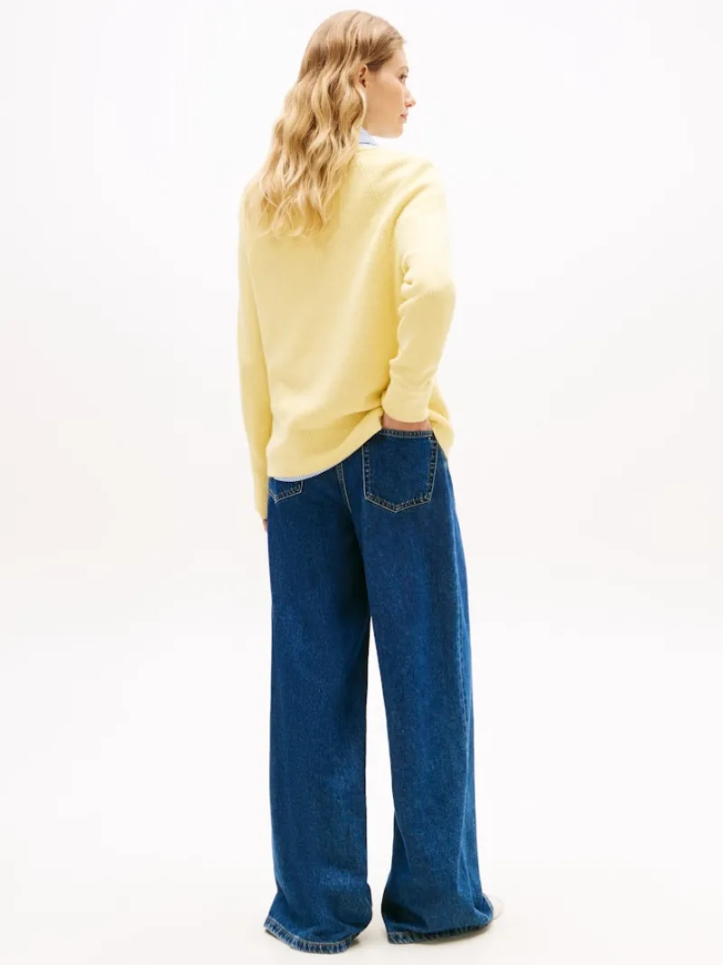 Tommy Hilfiger Pullover & Sweatshirts*CO CARDI FINE GG LS V-NK SWT zesty yellow