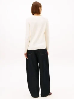 Tommy Hilfiger Pullover & Sweatshirts*CO CARDI FINE GG LS V-NK SWT ivory petal