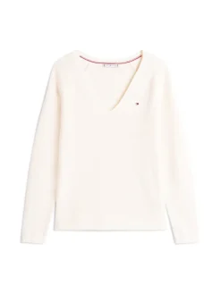 Tommy Hilfiger Pullover & Sweatshirts*CO CARDI FINE GG LS V-NK SWT ivory petal