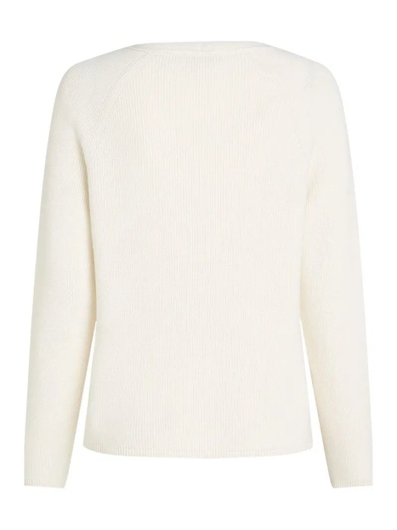 Tommy Hilfiger Pullover & Sweatshirts*CO CARDI FINE GG LS V-NK SWT ivory petal
