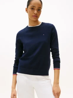 Tommy Hilfiger Pullover & Sweatshirts*CO JERSEY STITCH C-NK LS SWT dark night navy gs