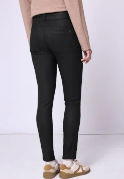 STREET ONE STUDIO Hosen*Coated Slim Fit Hose Black