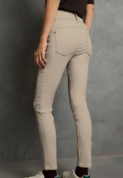 STREET ONE STUDIO Hosen*Coated Slim Fit Hose dark morn beige