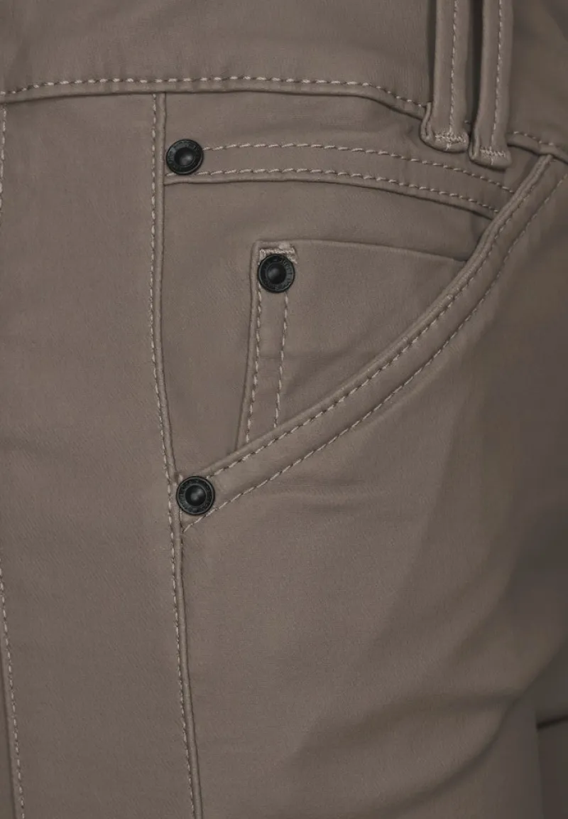 Street One Hosen*Coating Slim Fit Hose shiny sandy mocca