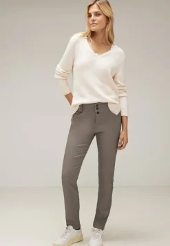 Street One Hosen*Coating Slim Fit Hose shiny sandy mocca