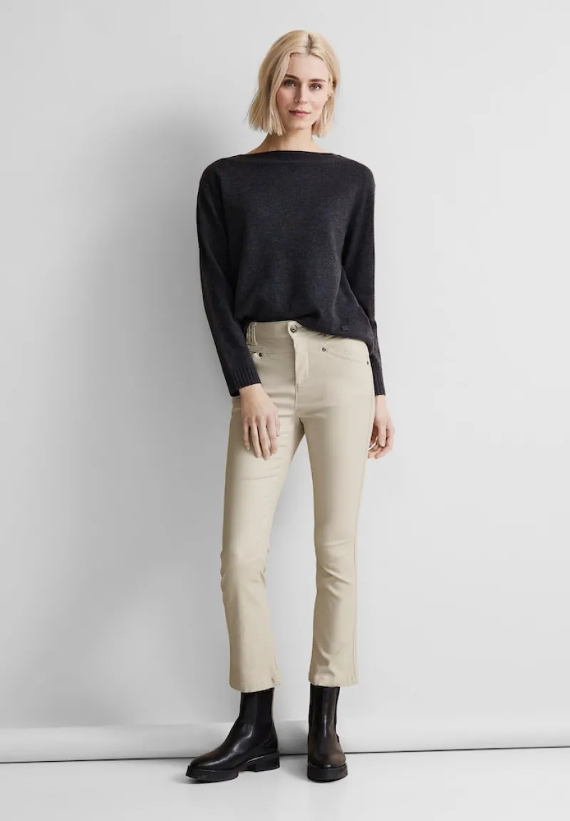 Street One Hosen*Coating Slim Fit Hose smooth sand beige