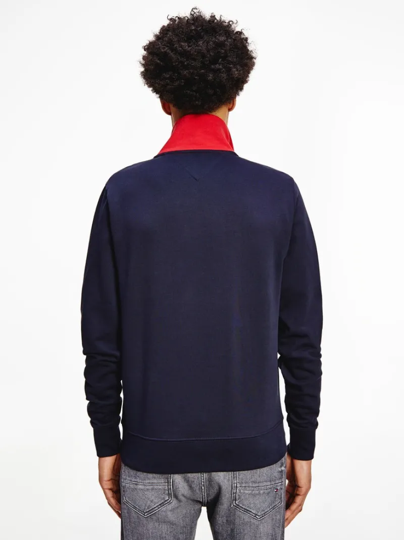 Tommy Hilfiger Pullover & Sweatshirts*COLOR BLOCK MOCK NECK red - multi