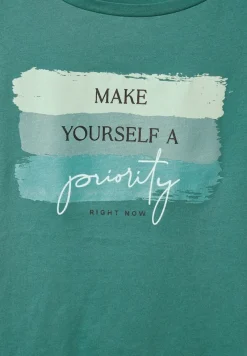 Street One Shirts*Colorblock Partprint Shirt lagoon green