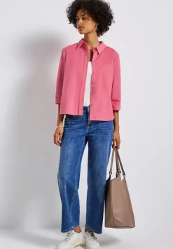 Street One Blusen*Cord Hemdbluse almond coral