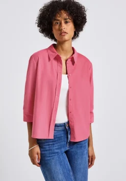 Street One Blusen*Cord Hemdbluse almond coral
