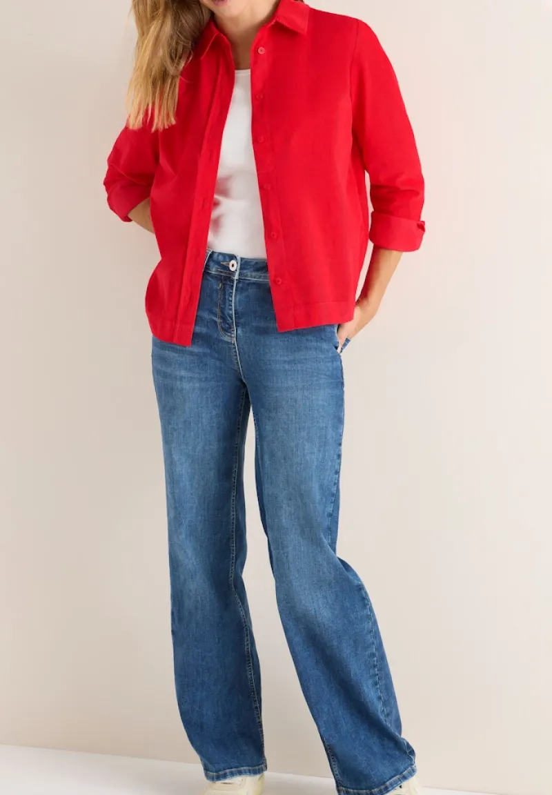 Cecil Blusen*Cord Hemdbluse Fiery Red