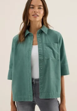 Cecil Blusen*Cord Hemdbluse jewel green