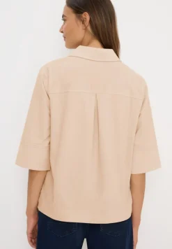 Cecil Blusen*Cord Hemdbluse oat milk beige