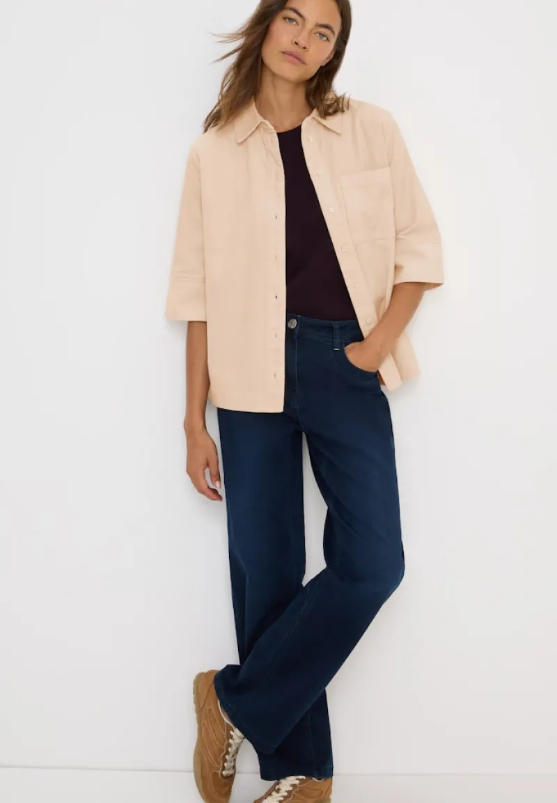 Cecil Blusen*Cord Hemdbluse oat milk beige