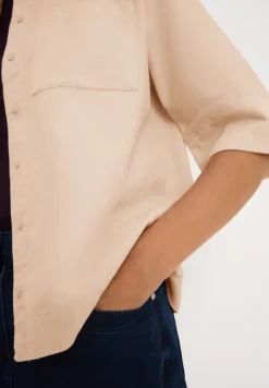 Cecil Blusen*Cord Hemdbluse oat milk beige