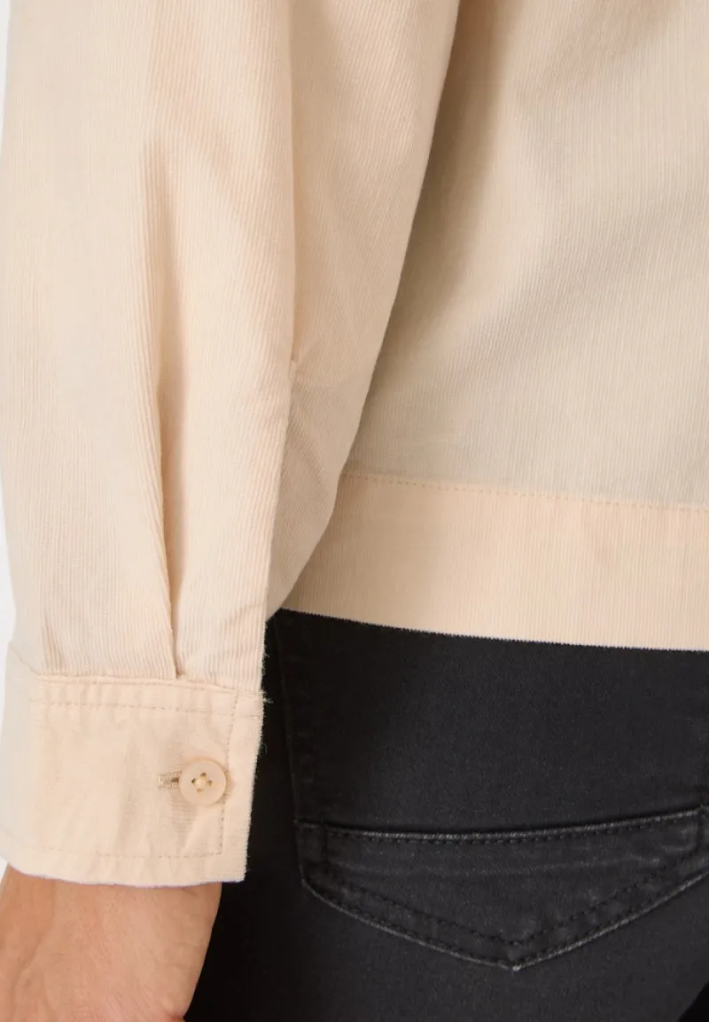 Cecil Blusen*Cord Hemdbluse oat milk beige