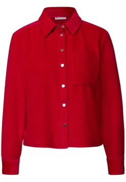 Street One Blusen*Cord Hemdbluse Racing Red