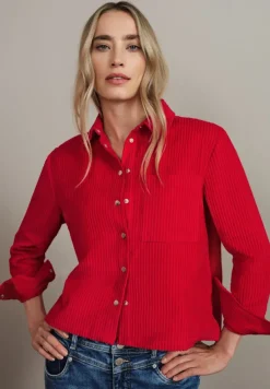 Street One Blusen*Cord Hemdbluse Racing Red