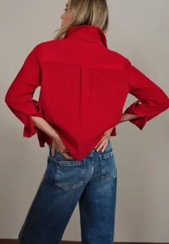 Street One Blusen*Cord Hemdbluse Racing Red