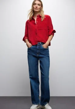 Street One Blusen*Cord Hemdbluse Racing Red