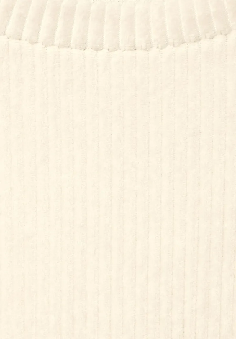 Street One Pullover & Sweatshirts*Cord Langarmshirt smooth sand beige