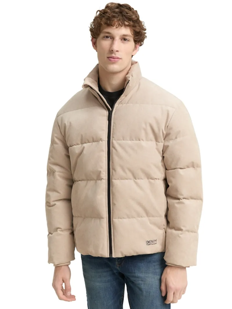 Tom Tailor Denim Jacken*Cord Puffer-Jacke mit Stehkragen cashew beige
