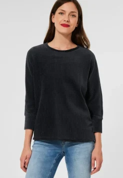 Street One Shirts*Cord Shirt dark washed grey