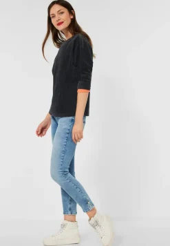 Street One Shirts*Cord Shirt dark washed grey