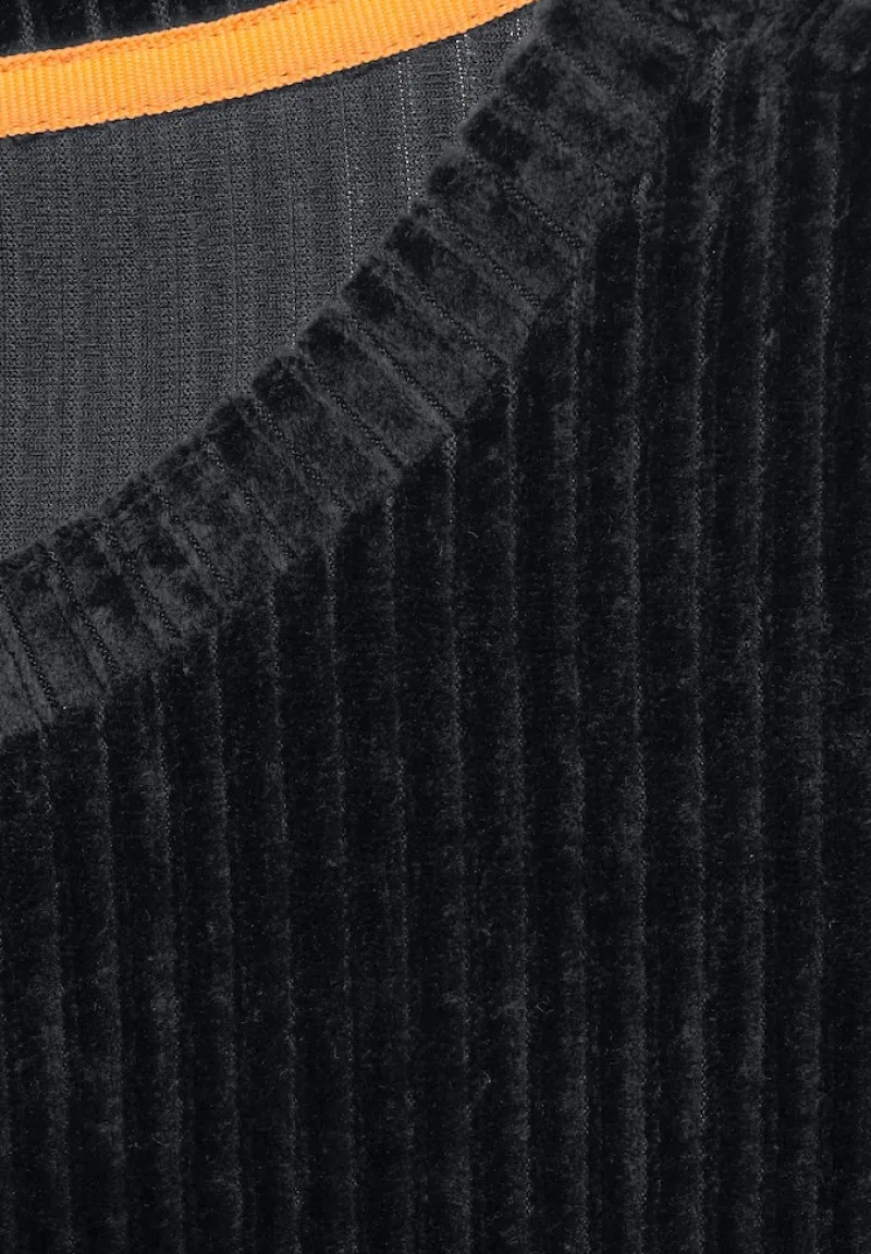 Street One Shirts*Cord Shirt dark washed grey