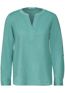 Cecil Blusen*Cord-Bluse in Unifarbe adriatic green