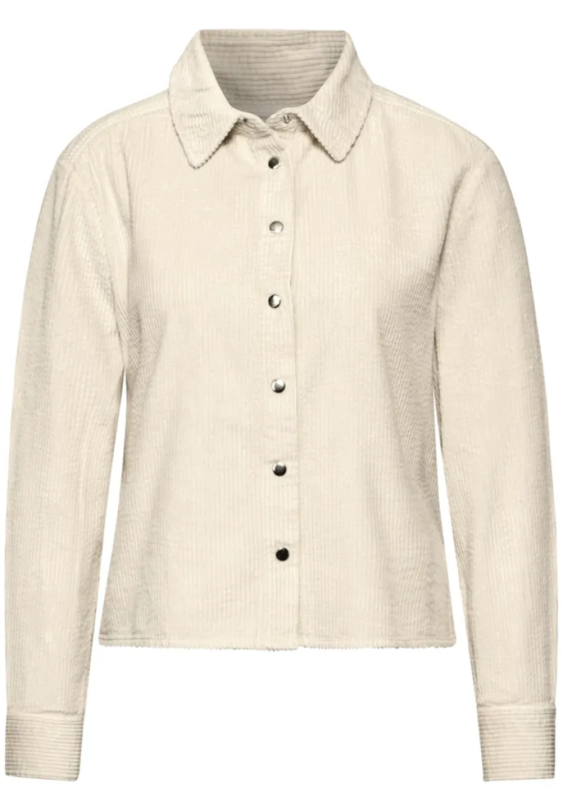 Street One Blusen*Cordbluse mit Knopfleiste smooth sand beige