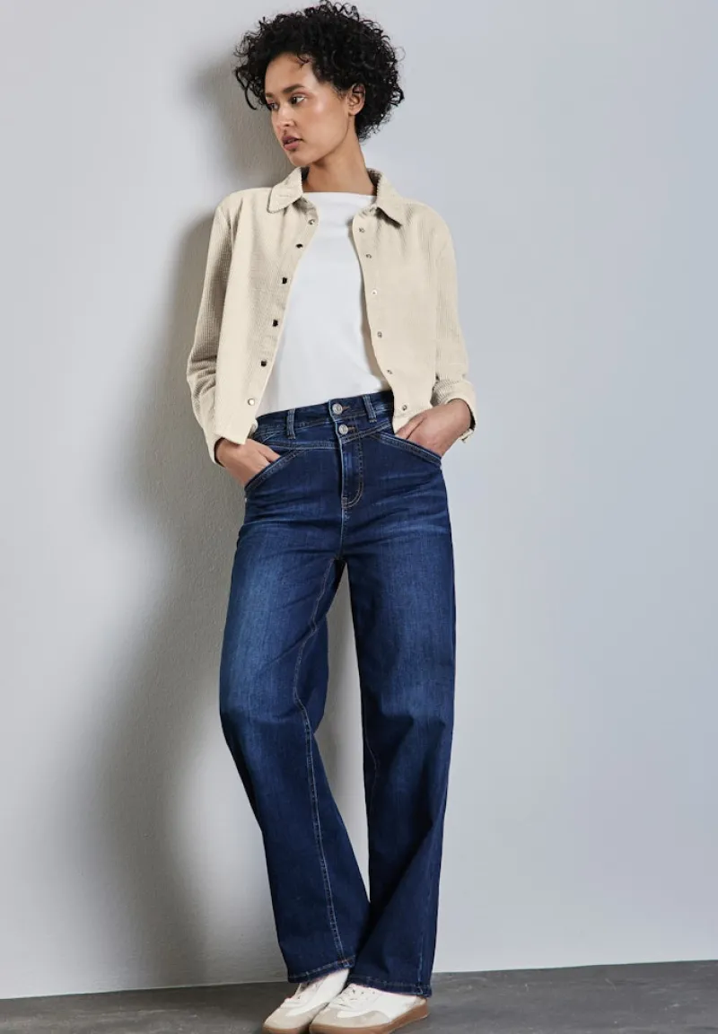 Street One Blusen*Cordbluse mit Knopfleiste smooth sand beige