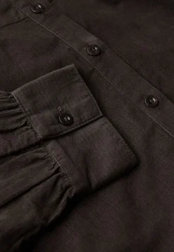 STREET ONE STUDIO Blusen*Cordbluse mit Rüschendetails dark auburn brown